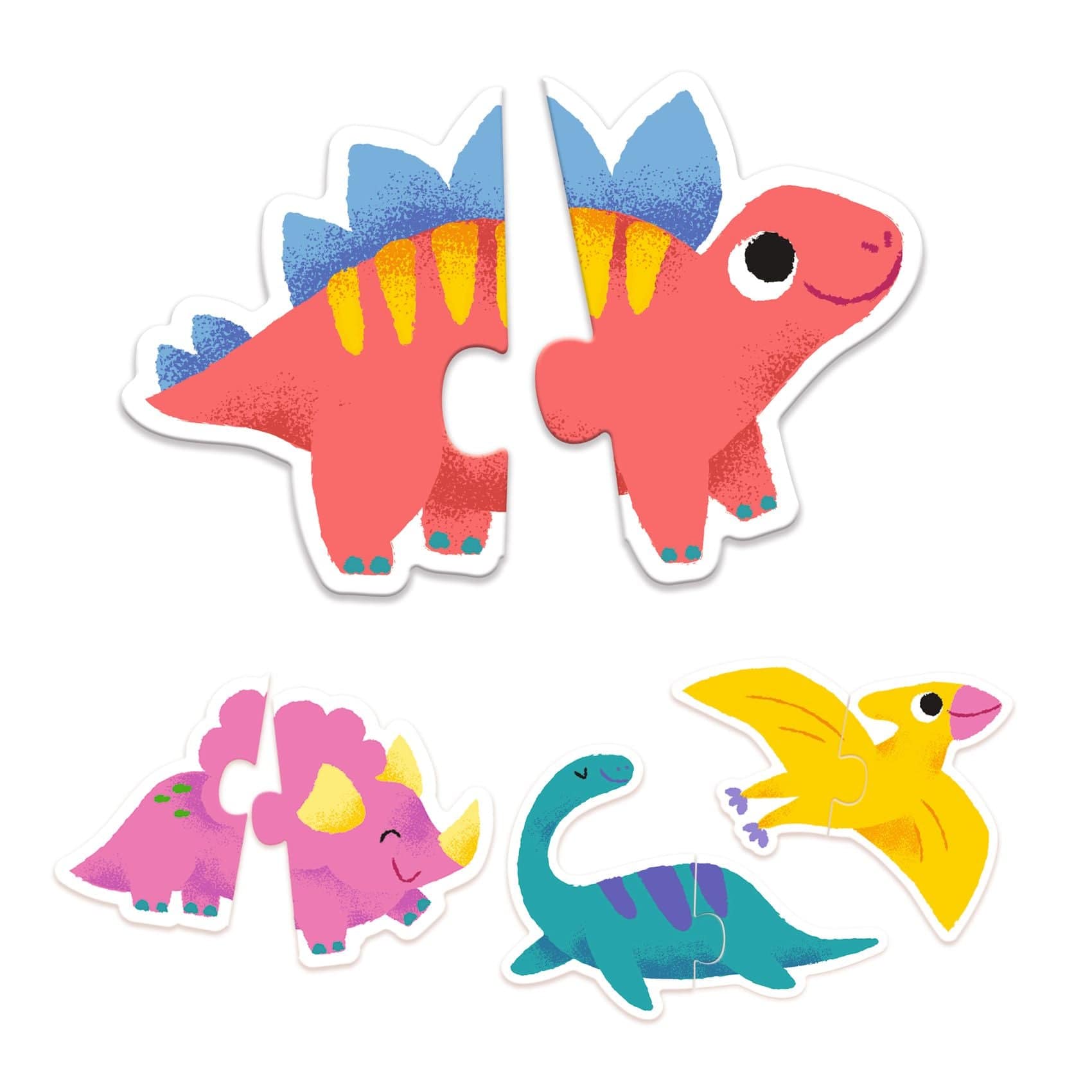 Djeco Puzzles y encajes Puzzle duo dinosaurios DJ08263