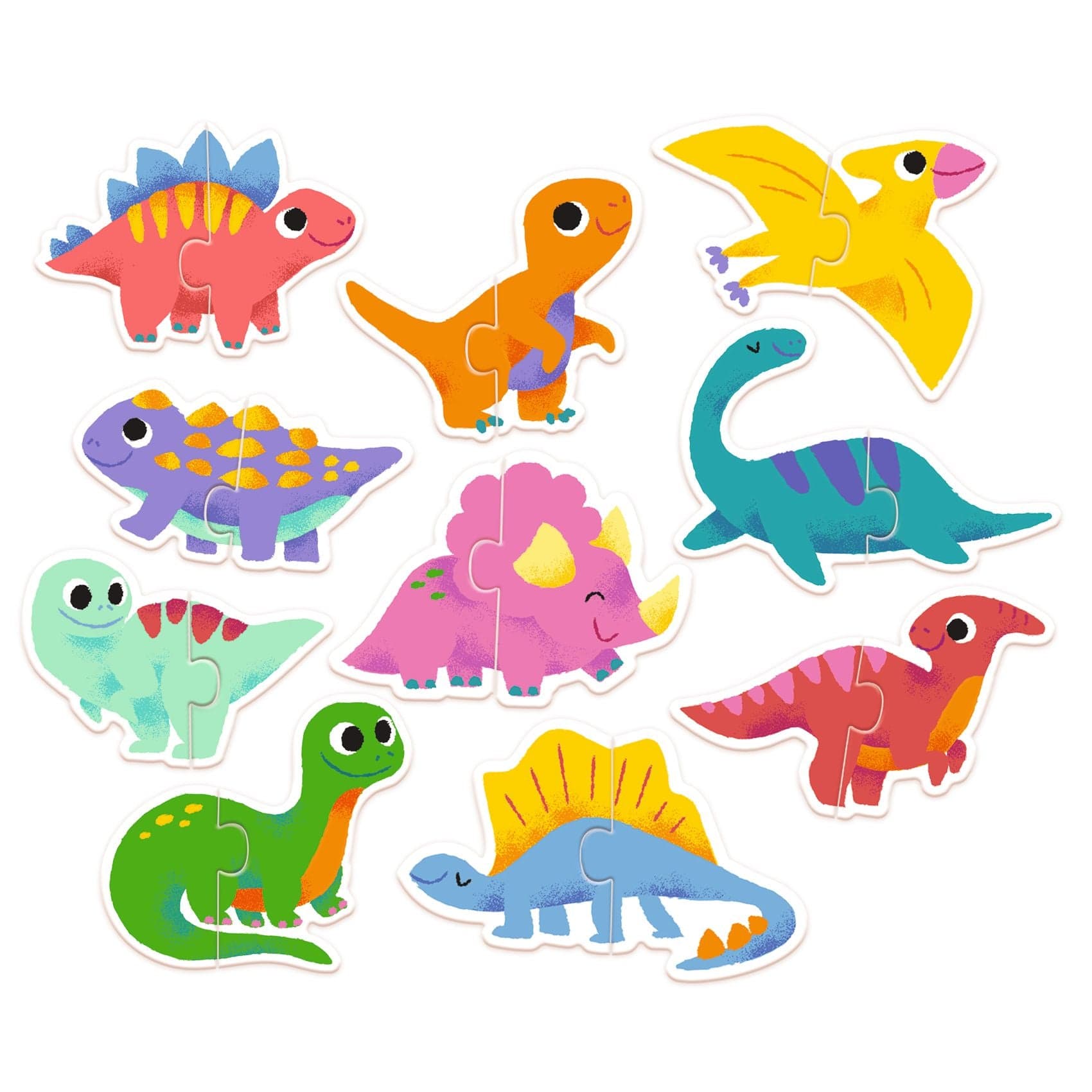 Djeco Puzzles y encajes Puzzle duo dinosaurios DJ08263