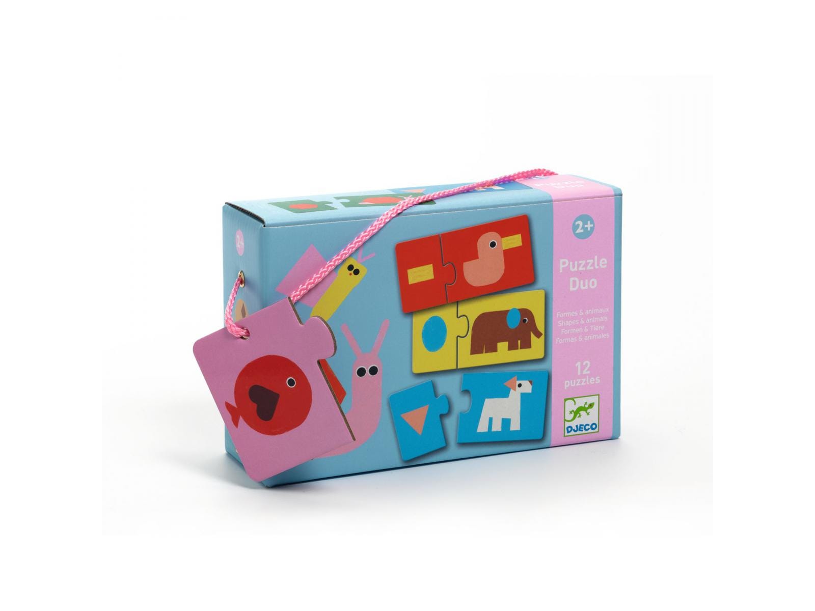 DJECO Puzzles y encajes Puzzle Duo Formas y Animales DJ08256
