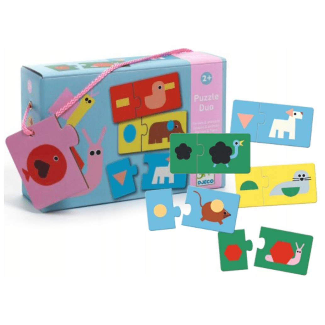 DJECO Puzzles y encajes Puzzle Duo Formas y Animales DJ08256