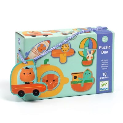Djeco Puzzles y encajes Puzzle Dúo Vehículos - Djeco DJ08270