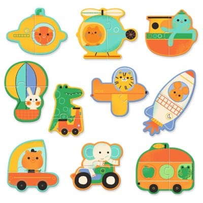 Djeco Puzzles y encajes Puzzle Dúo Vehículos - Djeco DJ08270