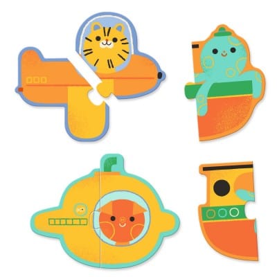 Djeco Puzzles y encajes Puzzle Dúo Vehículos - Djeco DJ08270