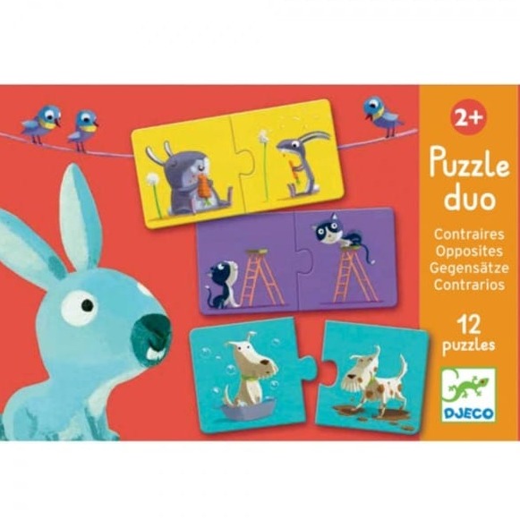 DJECO Puzzles y encajes Puzzle Educativo Opuestos DJ08162