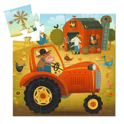 Djeco Puzzles y encajes Puzzle El tractor 16 piezas - Djeco DJ07275