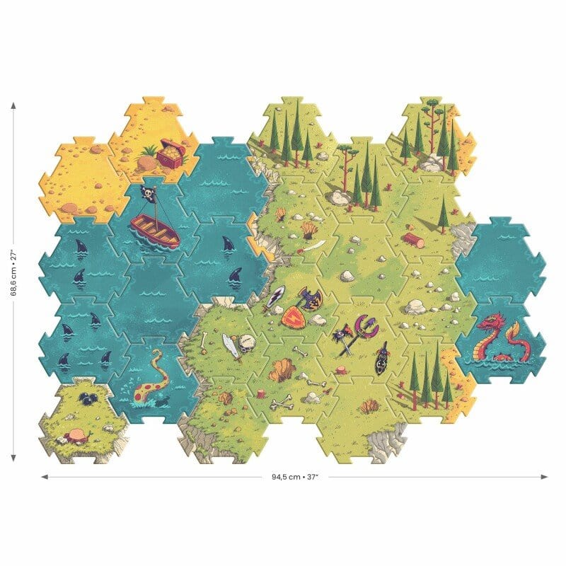 DJECO Puzzles y encajes Puzzle Gigante de Batalla de 30 piezas - Djeco DJ06847