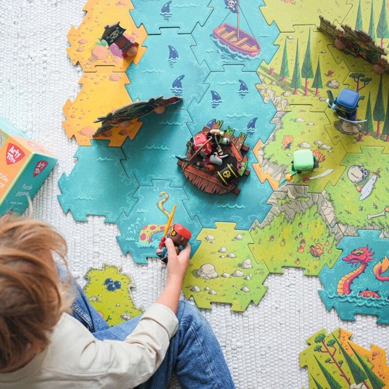 DJECO Puzzles y encajes Puzzle Gigante de Batalla de 30 piezas - Djeco DJ06847