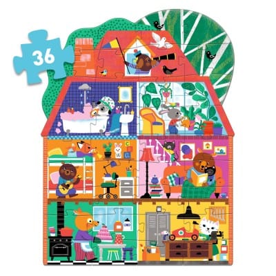 Djeco Puzzles y encajes Puzzle Gigante La casa de los amiguitos 36 piezas - Djeco DJ07169