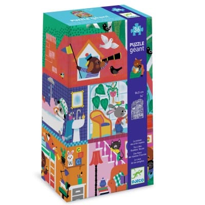 Djeco Puzzles y encajes Puzzle Gigante La casa de los amiguitos 36 piezas - Djeco DJ07169