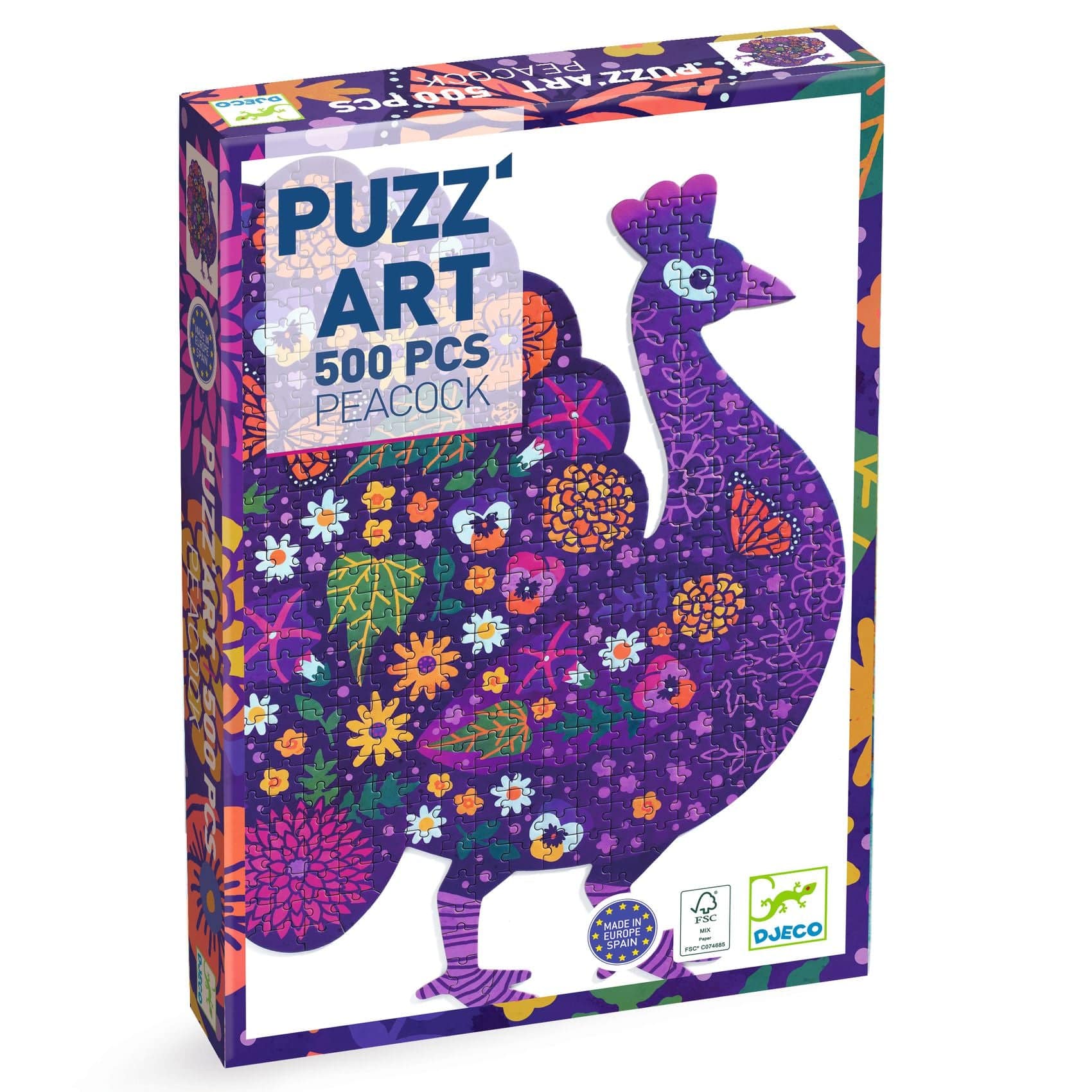 DJECO Puzzles y encajes Puzzle Pavo Real 500 piezas DJ07669