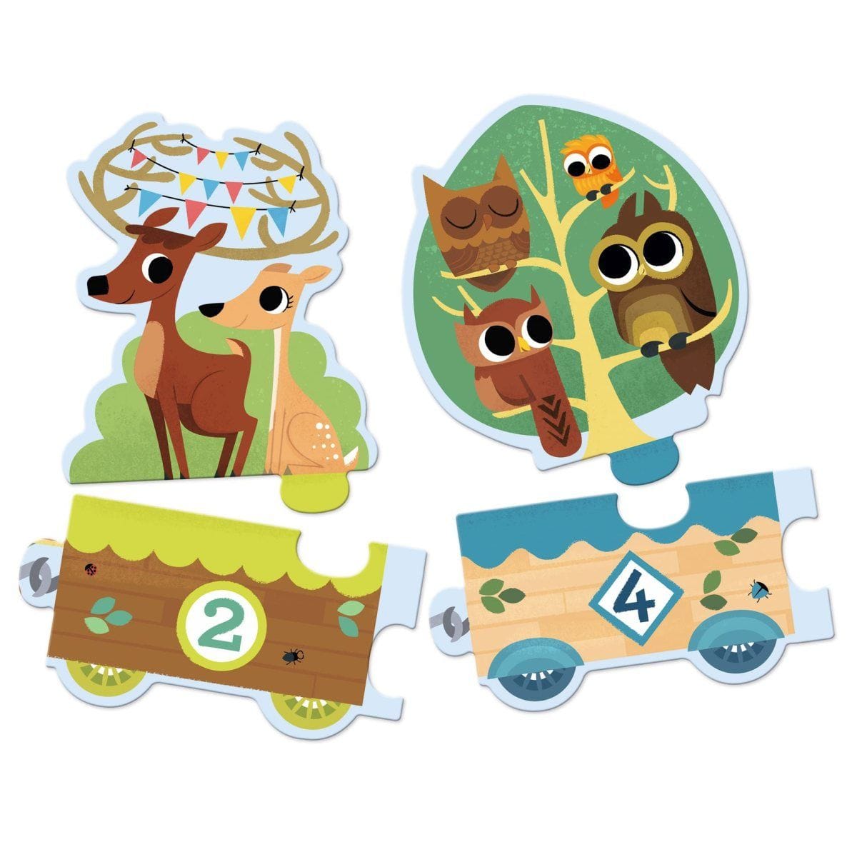 Djeco Puzzles y encajes Puzzle Tren yo cuento DJ08194