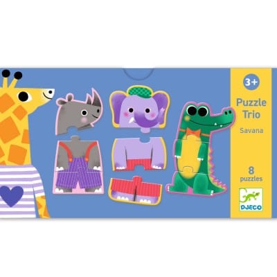 Djeco Puzzles y encajes Puzzle Trio Sabana - Djeco DJ08242