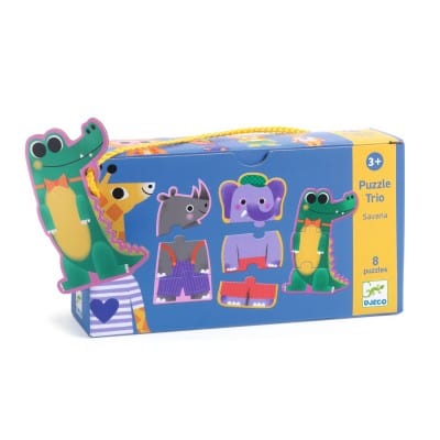 Djeco Puzzles y encajes Puzzle Trio Sabana - Djeco DJ08242