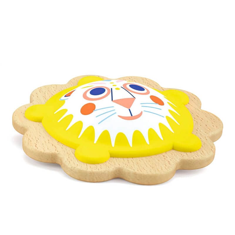 Djeco Sonajero Sonajero espejo león forma de flor DJ06136