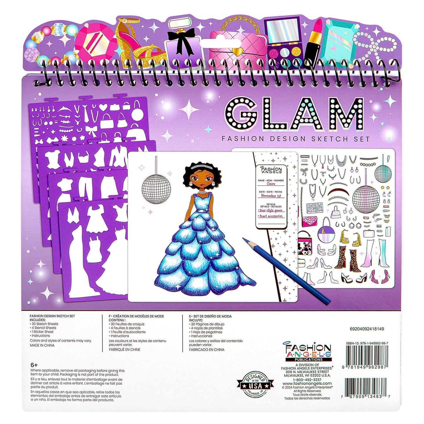 Fashion Angels Arte / Manualidades Set Glam de Diseño de Moda - Fashion Angels FA13483