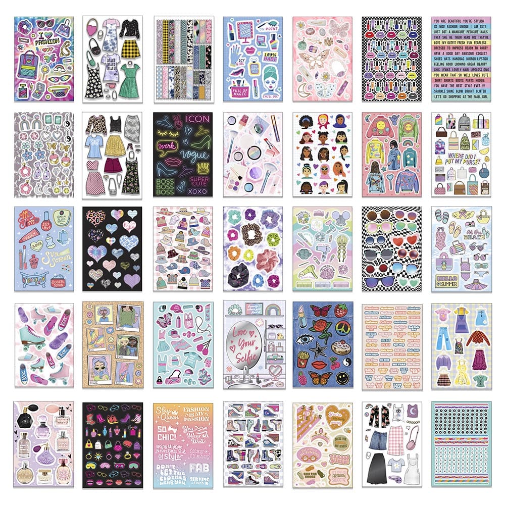 Fashion Angels Sticker Libro de Stickers de Moda con Hojas para Coleccionar - Fashion Angels FA78119