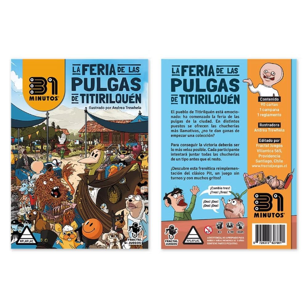 Fractal Juegos Juegos de mesa Juego de mesa La feria de las pulgas de Titirilquén - Fractal Juegos FDP20221FJ