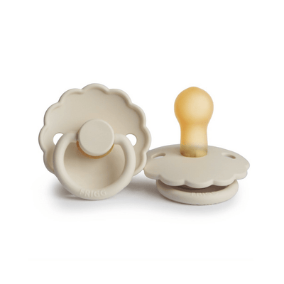 Chupete Redondo de Caucho Natural X1 Daisy Talla 2 Cream - Frigg