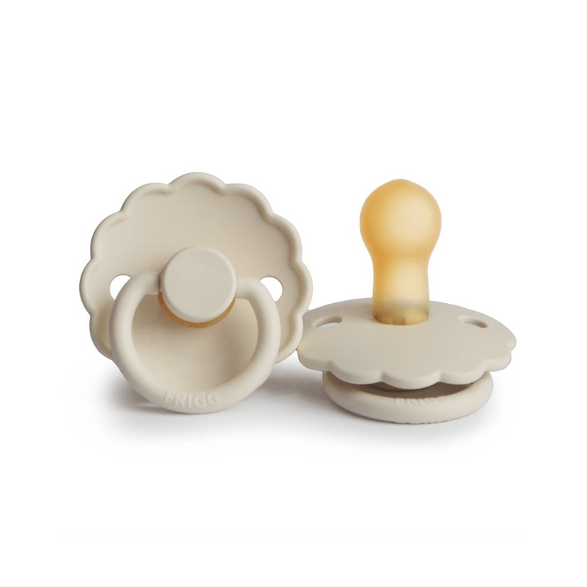 Frigg Chupete Chupete Redondo de Caucho Natural X1 Daisy Talla 2 Cream - Frigg FRI76022359