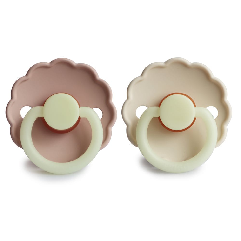 Frigg Chupete Chupete Redondo de Caucho Natural X2 Daisy Talla 1 Blush / Cream Glow Night - Frigg FRI76221479