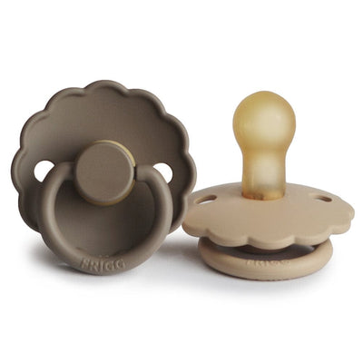 Chupete Redondo de Caucho Natural X2 Daisy Talla 1 Croissant Portobello - Frigg