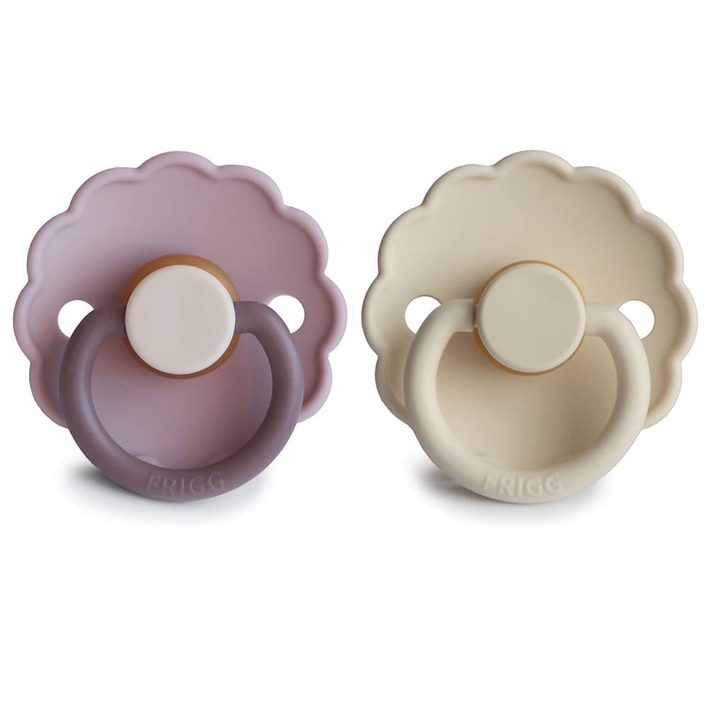 Frigg Chupete Chupete Redondo de Caucho Natural X2 Daisy Talla 2 Cream / Lavender - Frigg FRI100467