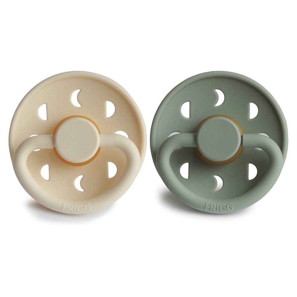 Frigg Chupete Chupete Redondo de Caucho Natural X2 Moon Talla 1 Cream / Sage - Frigg FRI76291421