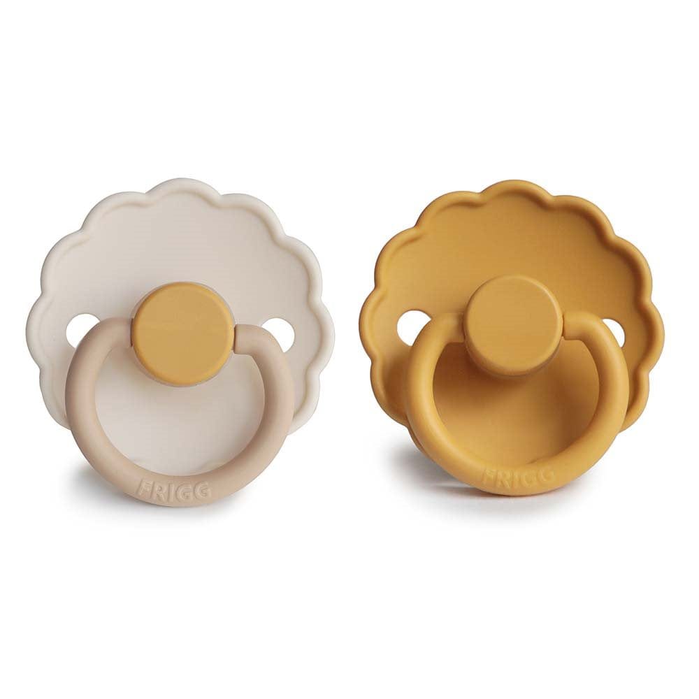 Frigg Chupete Chupete Redondo Silicona X2 Daisy Talla 1 Chamomilla / Miel Gold - Frigg FRI75221483