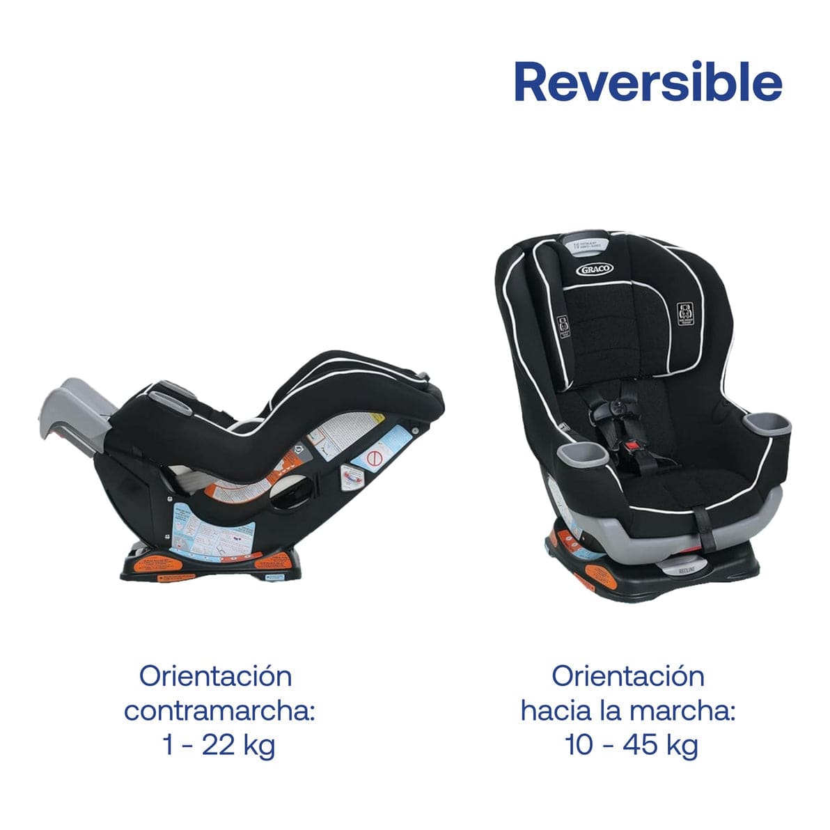 Graco Silla de auto convertible Silla de auto convertible Extend2fit Gothan  2 en 1 - Graco GR42201963212