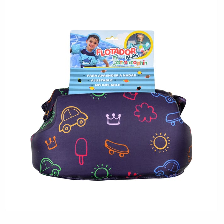 Green dolphin Flotadores Flotador con Alitas Autos Azul  - Green Dolphin G153