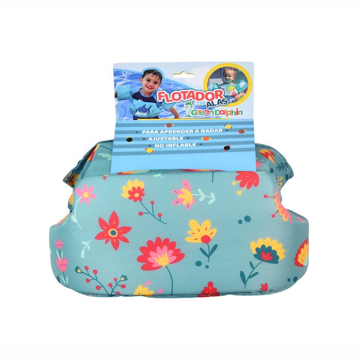 Green dolphin Flotadores Flotador con Alitas Flores Celeste - Green Dolphin G152