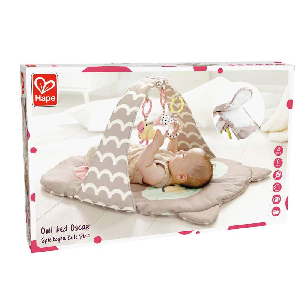 Hape Alfombra de juego Alfombra de actividades Oscar el búho - Hape E8535