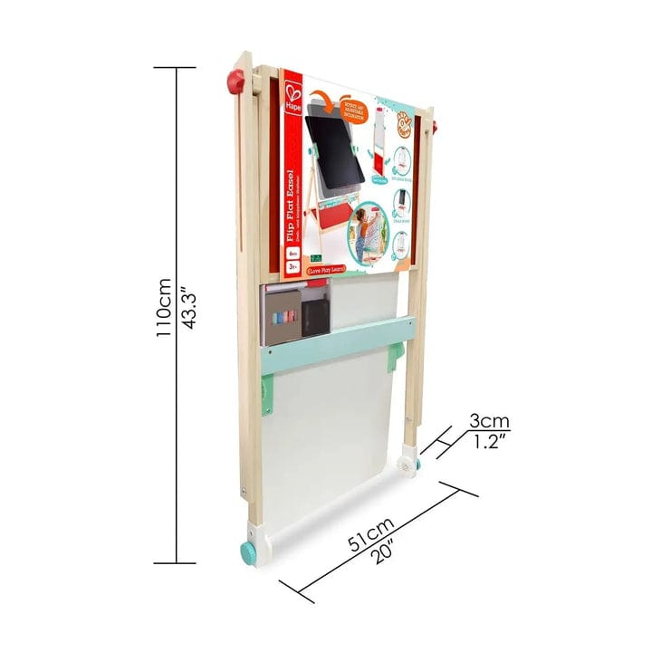 Hape Arte / Manualidades Pizarra blanca y negra 3 en 1 plegable de doble cara - Hape E1063
