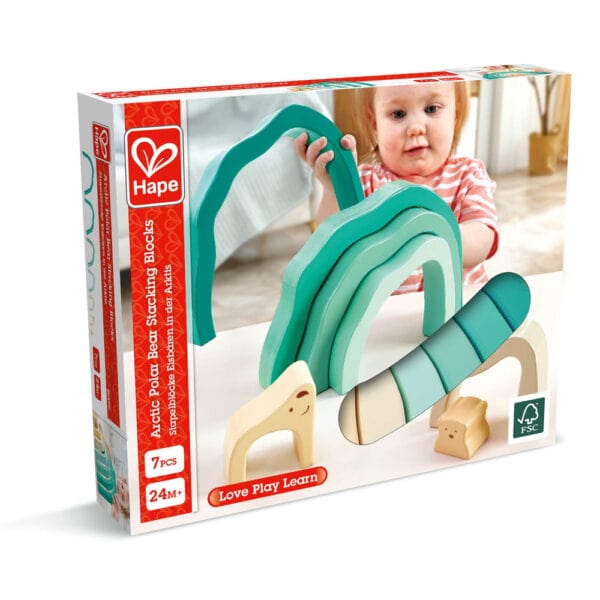 Hape Bloques / Construcción Bloques apilables de oso polar ártico - Hape E0490
