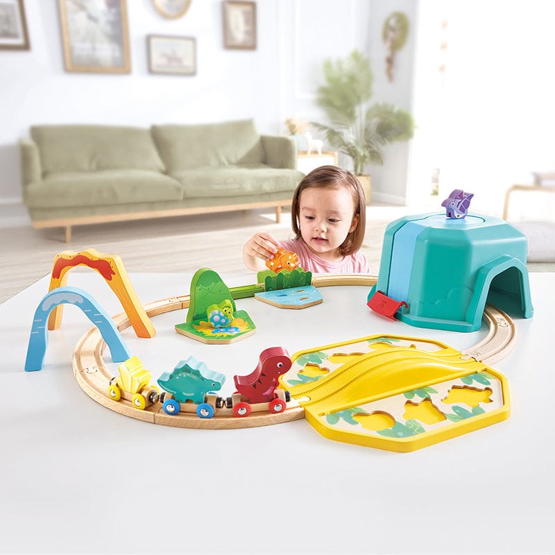 Hape Destreza y Habilidades Tren de madera con dinosaurios - Hape E3828