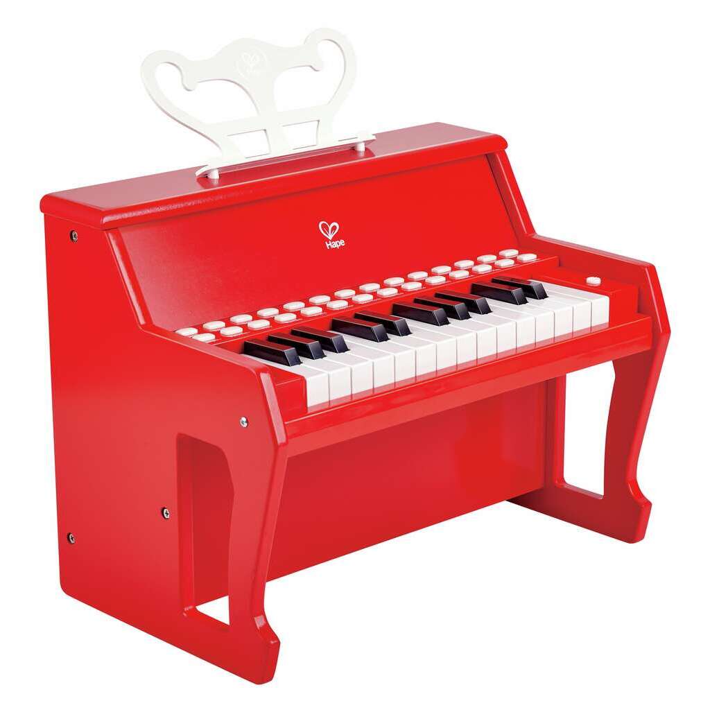 Hape Instrumentos musicales Piano de madera aprende con Luces / Rojo - Hape E0628