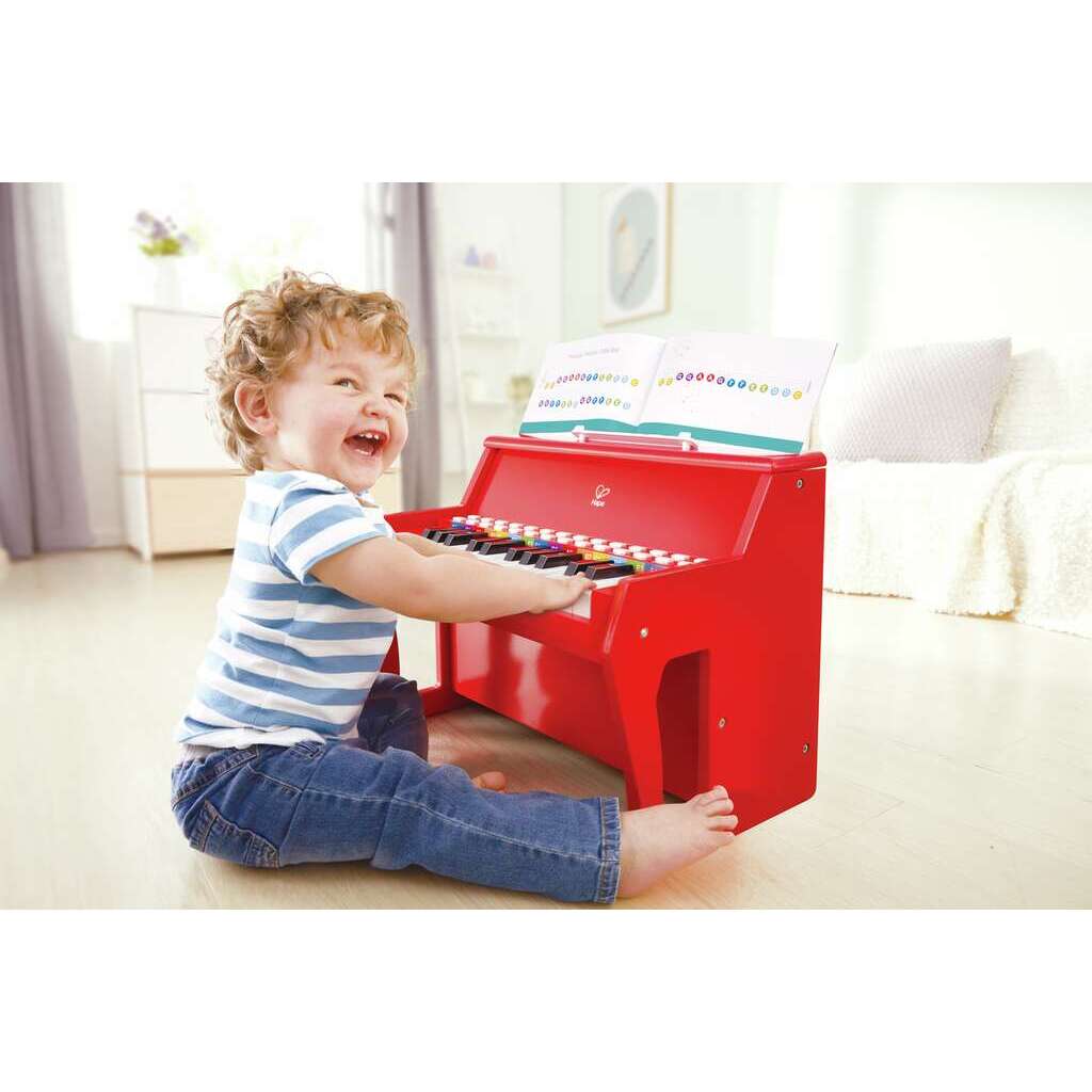 Hape Instrumentos musicales Piano de madera aprende con Luces / Rojo - Hape E0628