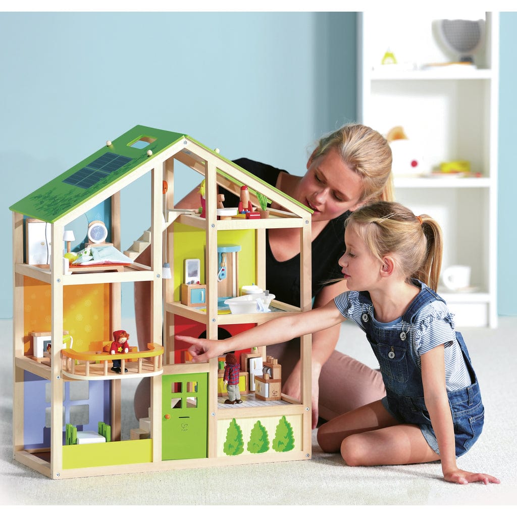 Hape Juegos de roles Gran casa de muñecas de madera con muebles - Hape E3401