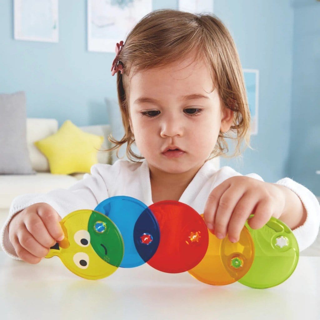 Hape Juguetes de actividades para bebés Juego oruga de colores - Hape E1004