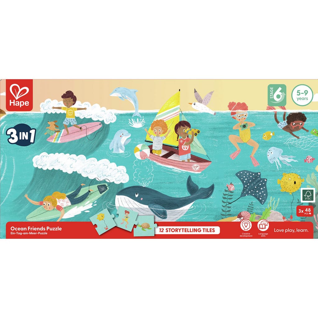 Hape Puzzles y encajes Puzzle amigos del mar - Hape E1645