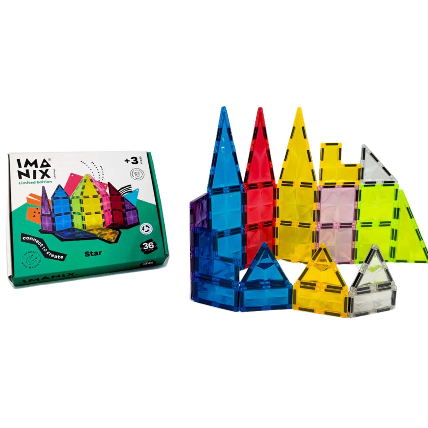 Imanix Juegos Magnéticos Imanix Star 36 piezas IMA-S36