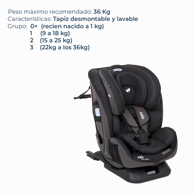 Joie Silla de auto convertible Silla de auto convertible every stage FX coal - Joie JO420C1602N