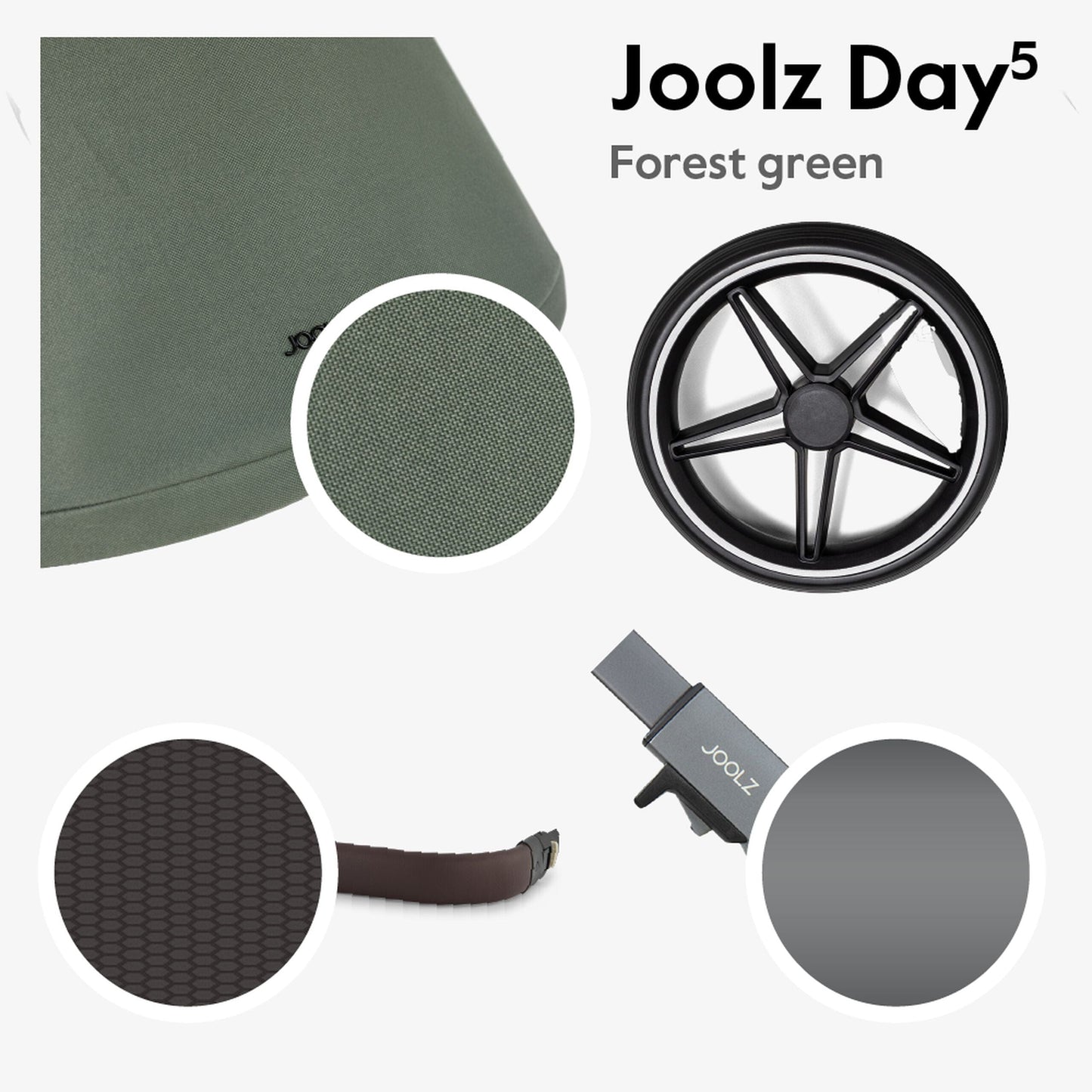 Joolz Coche Coche de paseo y moisés Day5 Forest Green - Joolz JO540002