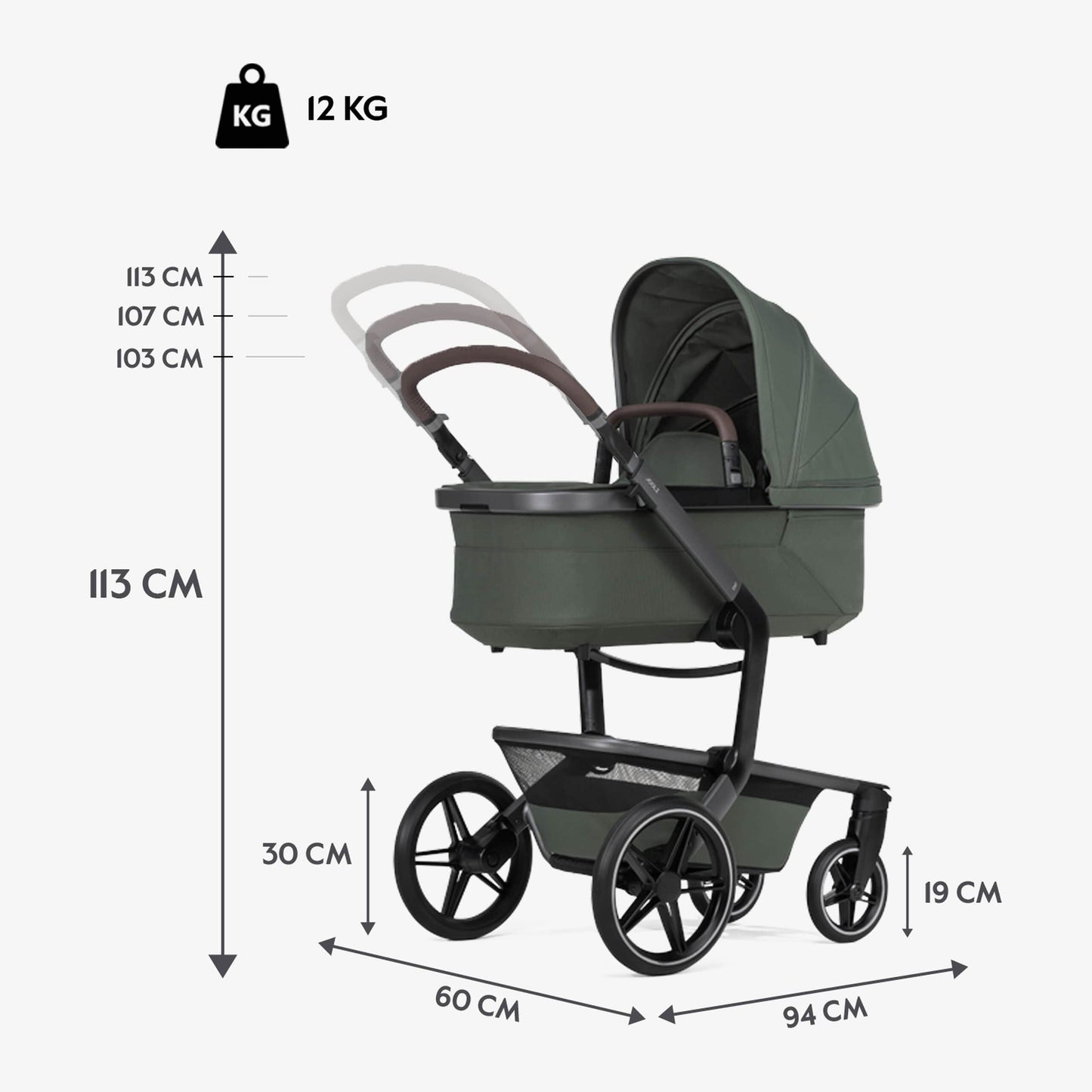 Joolz Coche Coche de paseo y moisés Day5 Forest Green - Joolz JO540002