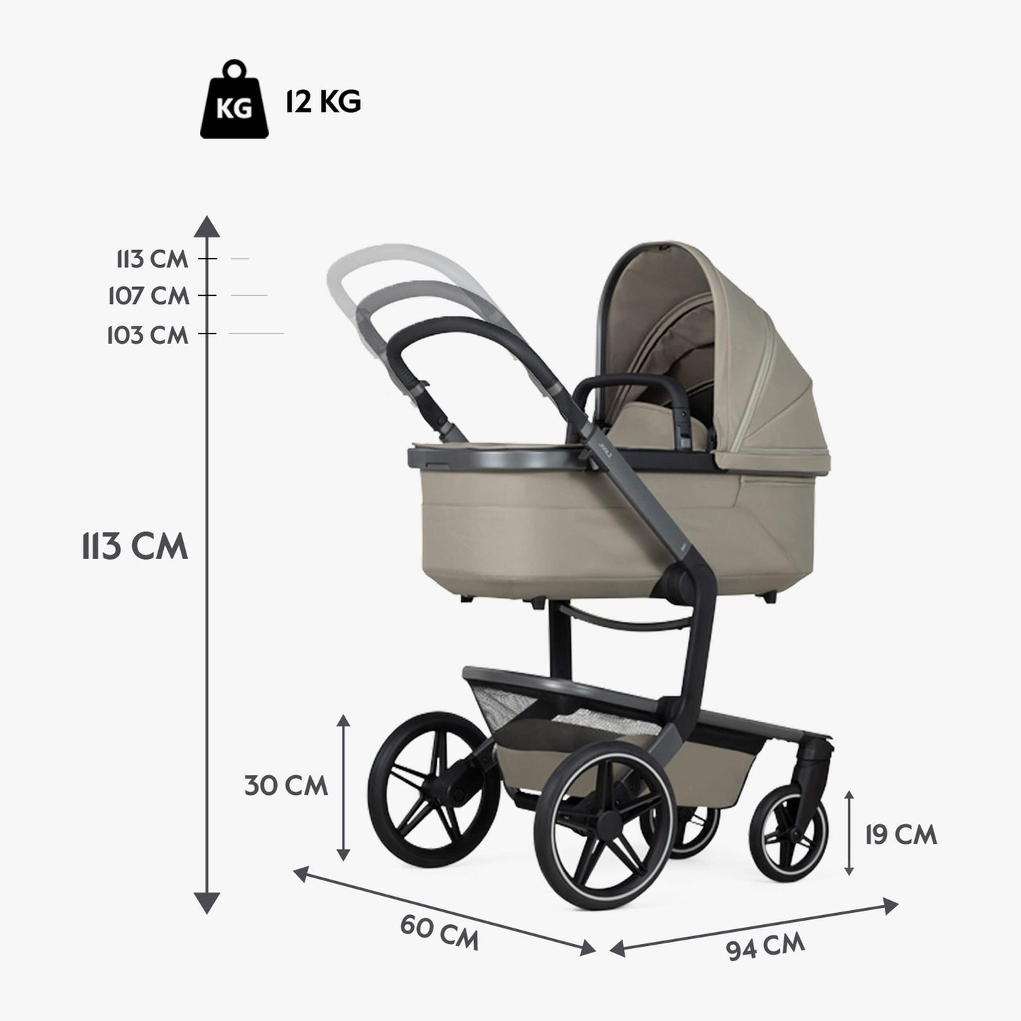 Joolz Coche Coche de paseo y moisés Day5 Sage Green - Joolz JO540000