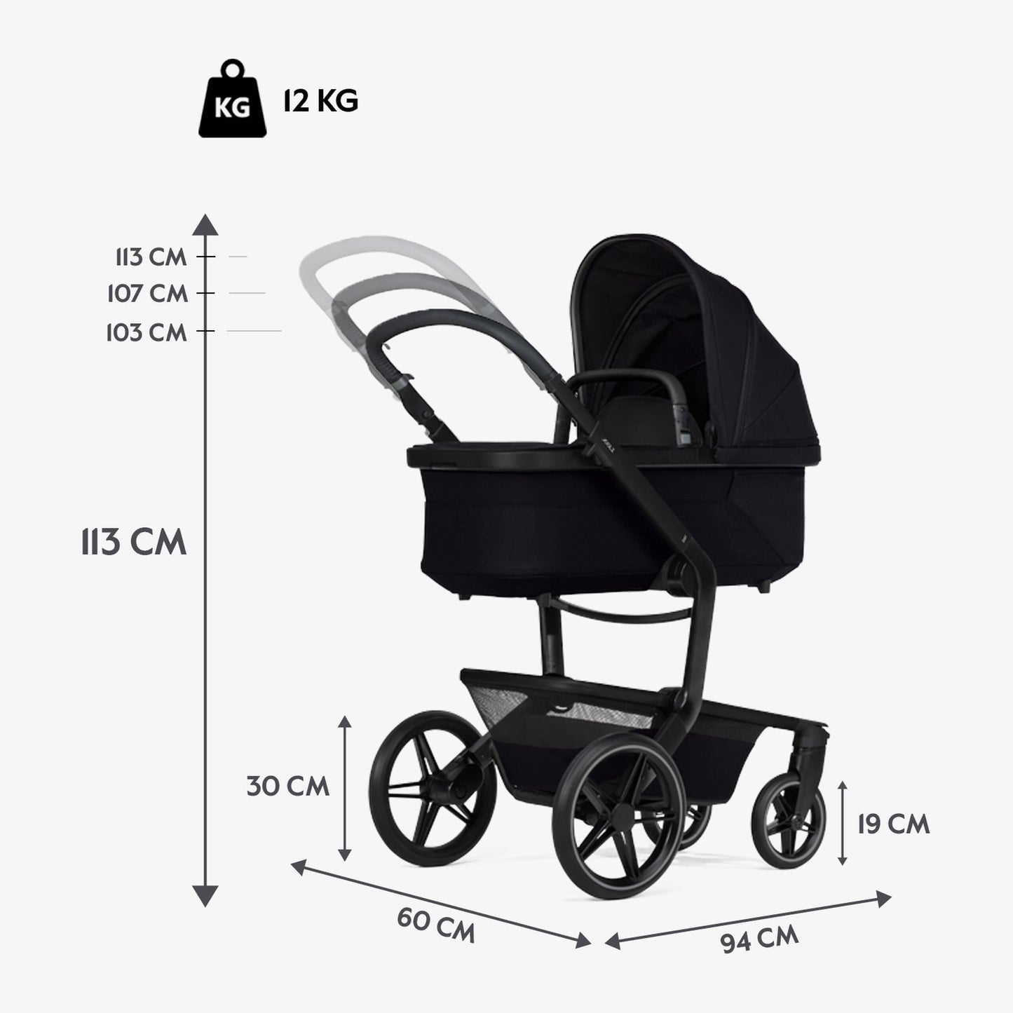 Joolz Coche Coche de paseo y moisés Day5 Space black - Joolz JO540003