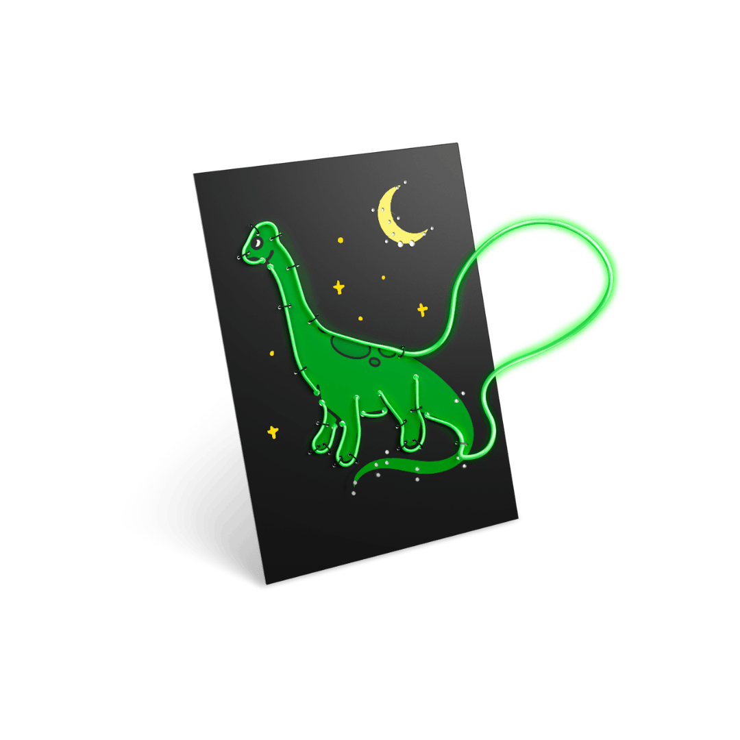Kidywolf Arte / Manualidades Kidyneon Kit de decoración mural luminosa Dinosaurios - Kidywolf KIDYNEON-DIN-GR