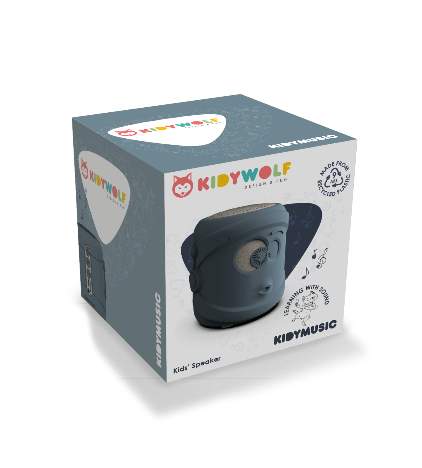 Kidywolf Cuentacuentos Altavoz azul con forma de mecánico Kidymusic KIDYMUSIC-AS