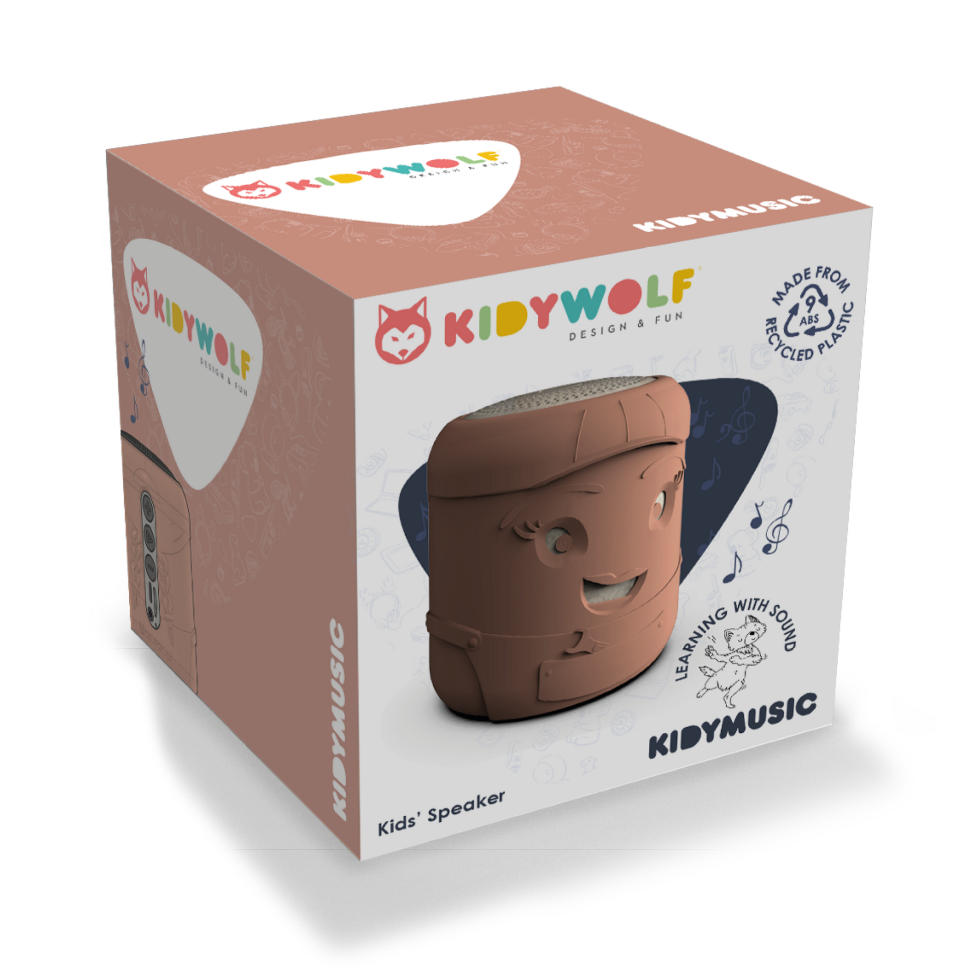 Kidywolf Cuentacuentos Altavoz rosado con forma de mecánica Kidymusic KIDYMUSIC-ME