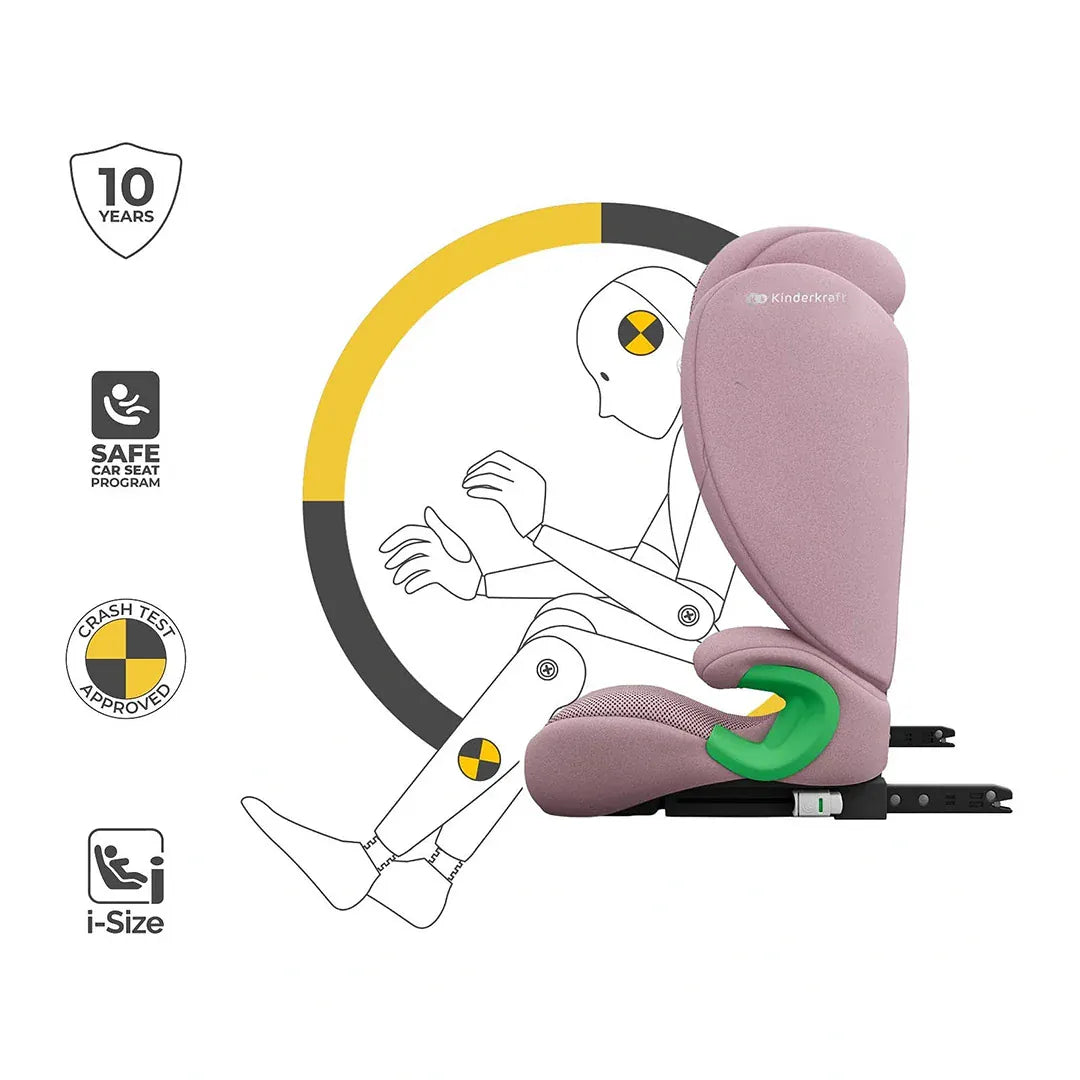 Kinderkraft Alzador Silla de Auto Butaca Junior Fix 2 i-Size Plus Pink | Kinderkraft KCJUFI20PNKPL0N